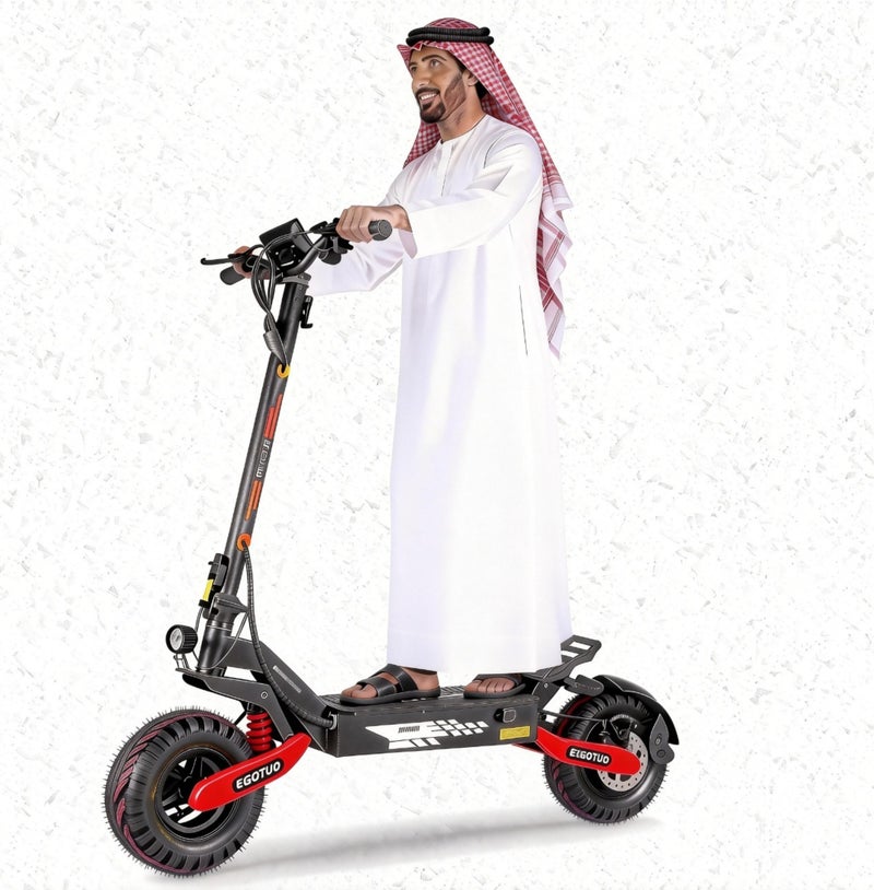 سكوتر كهربائي GT06، سرعة قصوى 55 كم/ساعة ومدى أقصى 65 كم، محرك 1200 واط، نظام تعليق مزدوج، نظام منع الانزلاق TCS، حمولة قصوى 150 كجم، قابل للطي - Image 1